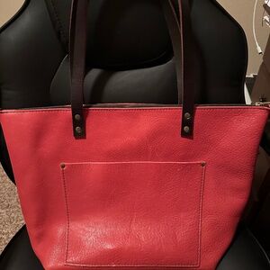 Portland Leather Sugar Large Zipper Tote